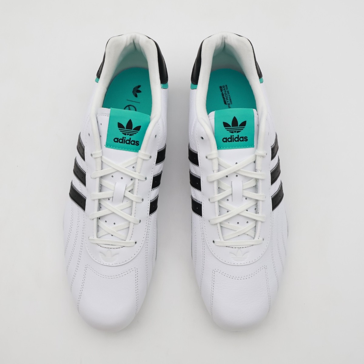 【ADIDAS】ADIRACER LO MERCEDES AMG Petronas F1Team White Shoes - ADIRACER LO MERCEDES AMG PETRONAS F1 TEAM SHOES