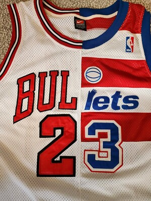 BULLS マイケル・ジョーダン ジャージ XXL Michael Jordan Jersey Split Bulls Bullets Nike 56 XXL