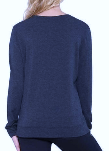 Matty M Women's Long Sleeve Tee with Side Zippers - Picture 12 of 26