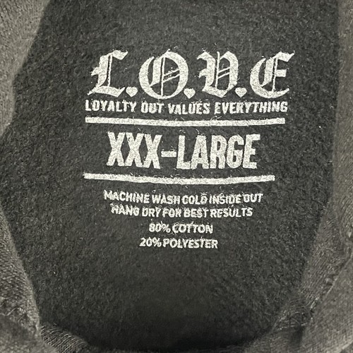 Mens Hoodie Size 3XL Sweatshirt Black Blue Purple L.O.V.E Kodak New With Tags - Picture 5 of 18
