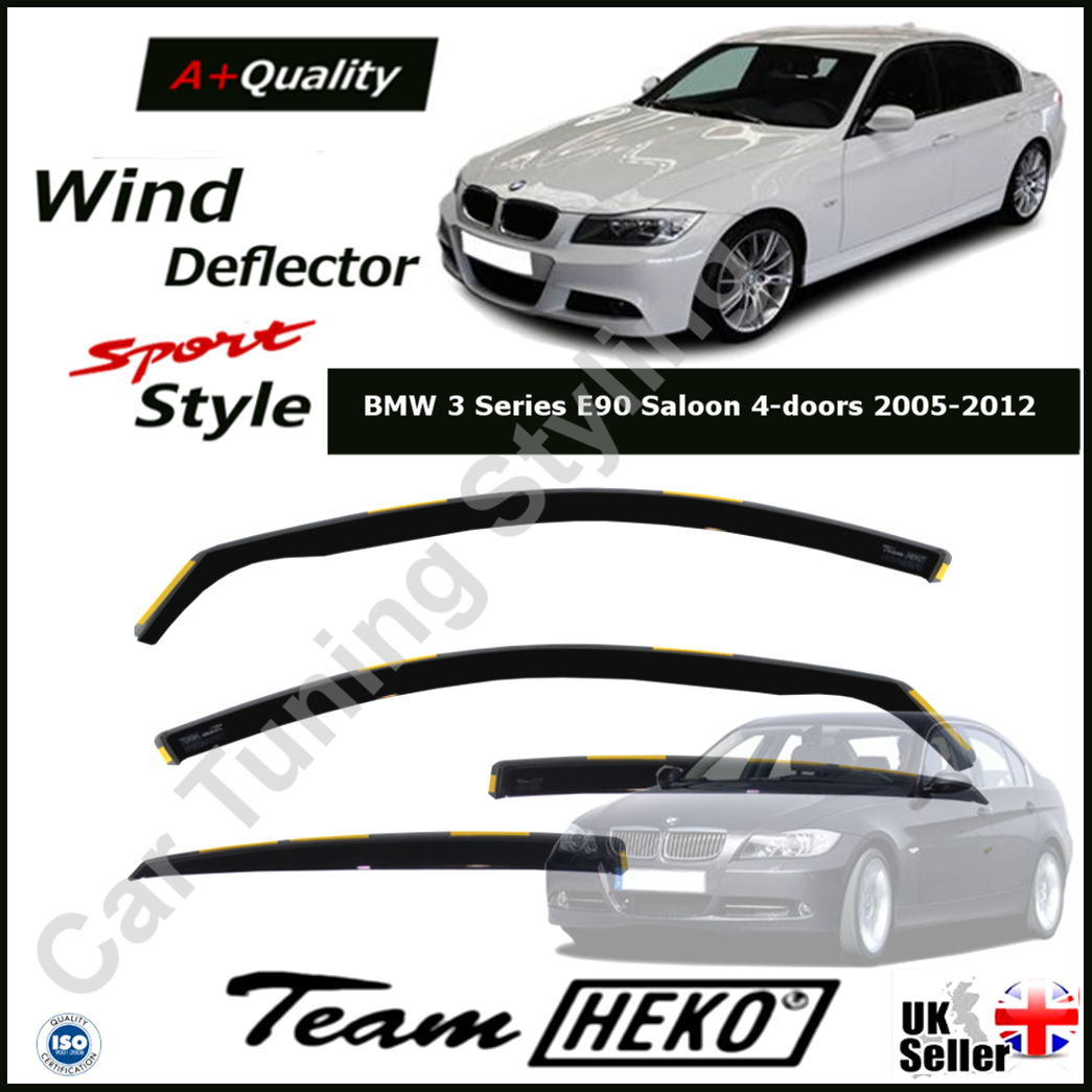 BMW 3 Series E90 Saloon 4doors 20052012 4pc Wind Deflectors HEKO
