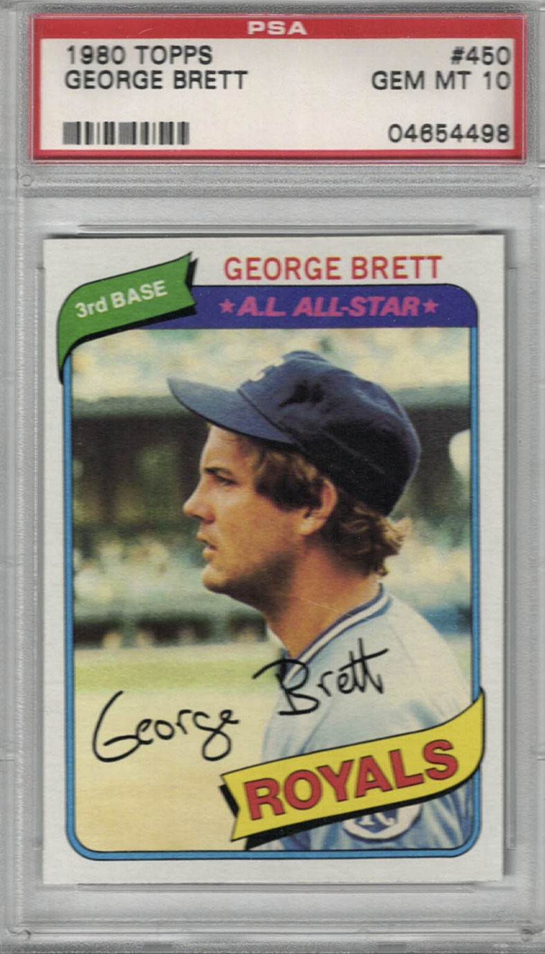 1980 TOPPS #450 GEORGE BRETT PSA 10 ROYALS HOF