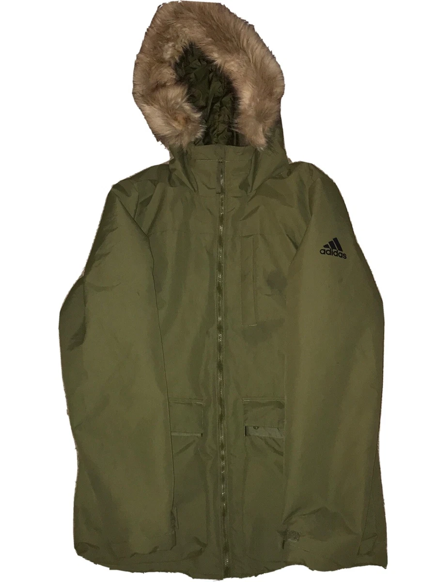 Vestes & Manteaux Adidas | Fur Padded Parka Olive Homme • AYDI