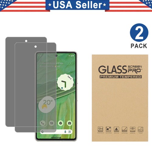 2PK Privacy Tempered Glass Protector For Google Pixel 9 8 7 6 5 a Pro XL Fold - Picture 7 of 16