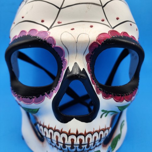 Day of the Dead Mask | Dia de los Muertos Masquerade Mask Spider Web Preowned. - Picture 7 of 20