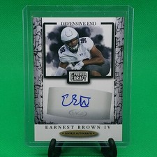2021 Sage HIT Premier Draft EARNEST BROWN IV #A54 BLACK Parallel SP RC AUTO