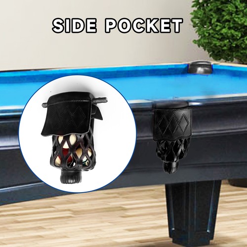 Set of 6 PU Leather Billiard Pool Table Pockets. Replacement Web Drop Bag Set - Picture 32 of 73