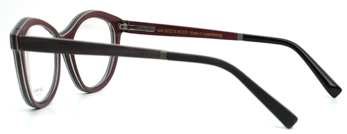 GOLD and WOOD Dea 01.03 108 Gray Burgundy Womens Eyeglasses 52-17-140 B:41 - Picture 10 of 15