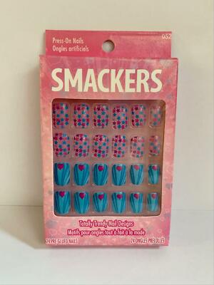 LIP SMACKER STICK ON NAILS - STARS & HEARTS (052) BLAU PINK 