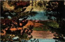 Old postcard Bords du Lac d'AIGUEBELETTE - Le Port et le Lac seen from the Road (613674)