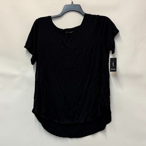 Alfani Womens Plus 1X Deep Black Short Sleeve Hi Low T Shirt Top NWT F18 - Picture 3 of 5