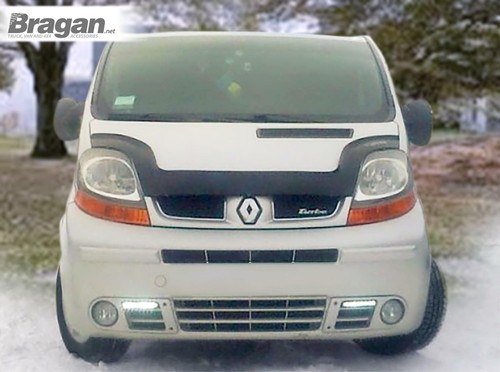 Bonnet Guard For Renault Trafic 02 - 14 Tinted Smoked Deflector Acrylic Shield - Picture 3 of 5
