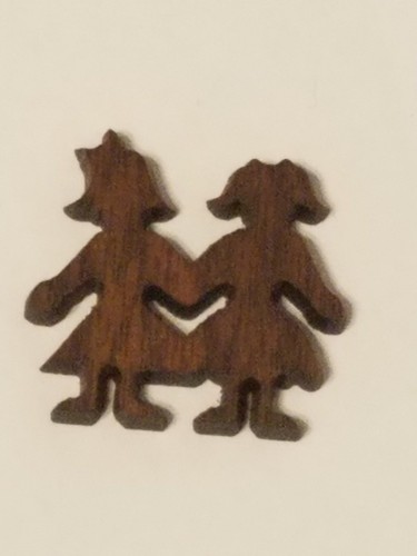 FRIENDS Wooden Paddle Tramp 1" - Oak and Walnut Requires Glue - Picture 2 of 2
