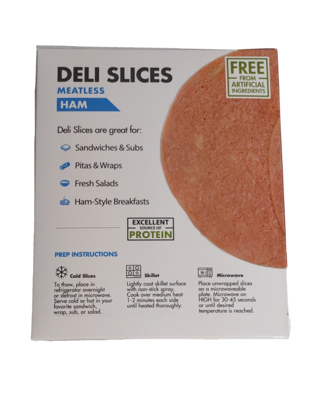 Lot of 2 Vegetarian Worthington Meatless Wham Ham Sandwich Slices 32