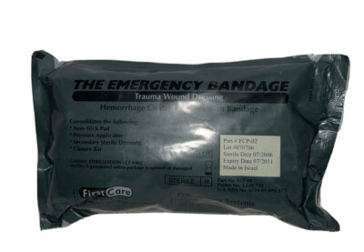 First Care Emergency Bandage 6  Trauma Wound Dressing, Hemorrhage Control FCP-02