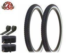 ALTA BICYCLE WIRE BEAD TIRES 26 x 2.125 BLUE LINE HEAVY DUTY DIAMOND 6pc SET.
