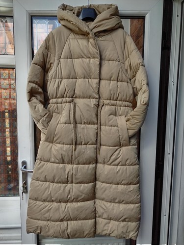 BNWT Womens Barbour Alexandria Quilted Longline Jacket Coat Beige UK12 rrp£279