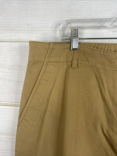 Talbots Pants Womens 18 Brown Supersoft High Waist Straight Leg Cargo Crop NWT - Picture 3 of 14