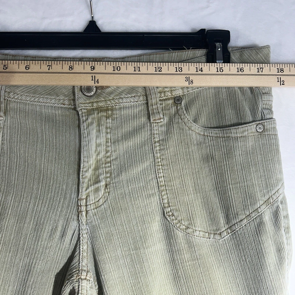 Pantalones de mujer Faded Glory verde claro talla 14 Y2K pana mezcla de algodón elástico Foto 2 de 4