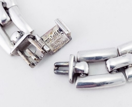 THE ATTICO 248WCP190D075100 関税送料込 Vintage Taxco 950 Sterling Silver & Black Onyx Necklace +