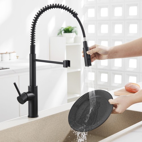 Küchenarmatur Ausziehbar Wasserhahn Einhand Spültischarmatur Küche Mischbatterie - Bild 4 von 16