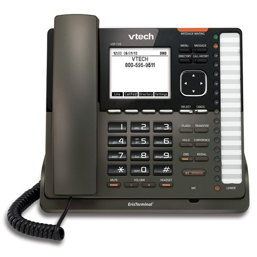 Vtech VSP735 ErisTerminal 5 Lines SIP VoIP HD IP Phone PoE 16 Prog Keys NEW - Afbeelding 2 van 7