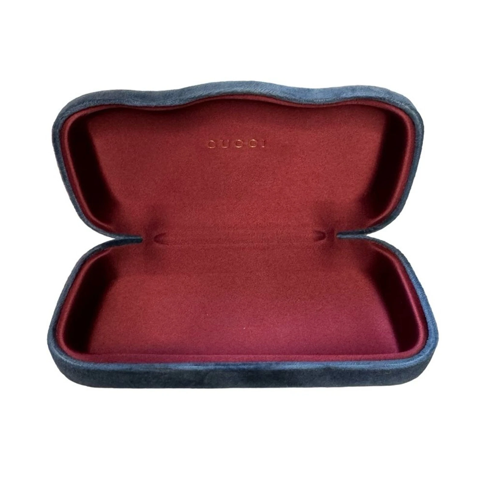 Lunettes de soleil Gucci velours étui saphir / rubis