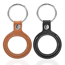 2 llaveros portamonedas de cuero para monedas AA