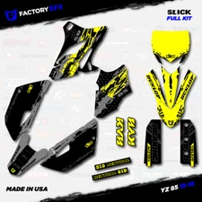 Gray & Yellow Slick Racing Graphics kit fits 15-21 Yamaha Yz85 YZ 85 # Decal