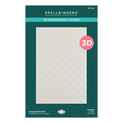 Spellbinders Orange Peel Quilt 3D Embossing Folder 1pc : Home Sweet Quilt Colle