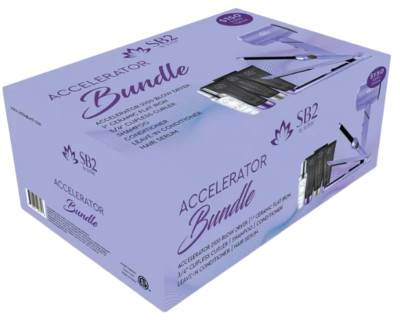 SB2 by Sutra Accelerator Bundle Purple: Blow Dryer, Flat Iron, 3/4'' CliplessCurl