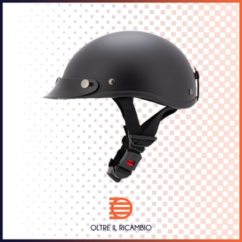 Casco Scodella Nero Opaco Visiera Parasole Dieffe Uso Sportivo - Foto 1 di 1