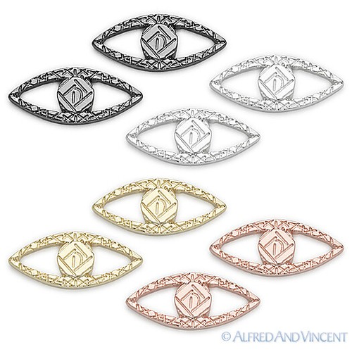 Evil Eye Turkish Nazar Greek Hamsa Jewish Judaica Kabbalah Charm Stud Earrings - Picture 1 of 5