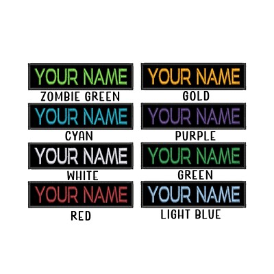 BEST SELLING 3x1 SIZE Custom NAME TAG Embroidered ''Iron on'', USA FAST SHIPPING