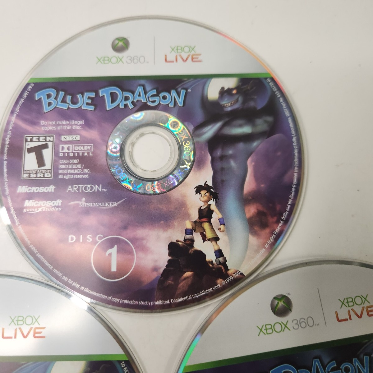 Blue Dragon Disc 1-3(Microsoft Xbox 360, 2007) Discs Only/ All