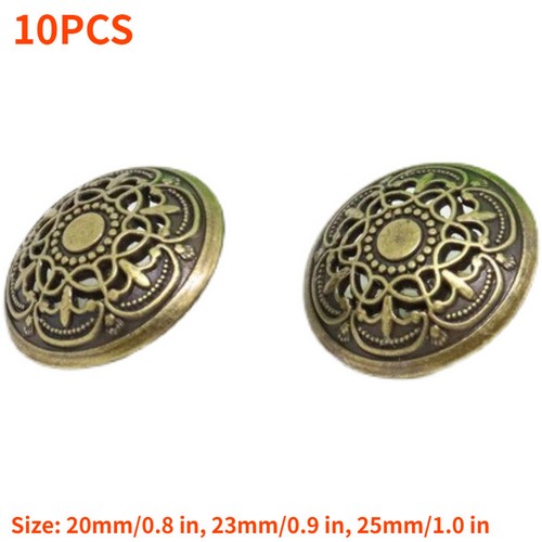 10Pcs Hollow Sewing Buttons Round Shaped Shank Button DIY for Jacket Jeans - Picture 3 of 4
