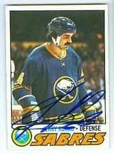 Jerry Korab autographed hockey card (Buffalo Sabres) 1977 Topps #128