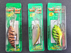 Pre-Rapala Luhr Jensen Vint 1/2oz Hot Lips 3-pak: Sumr Cray, Clr Trout, Batman