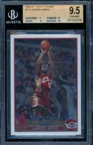 LeBron James Rookie Card 2003-04 Topps Chrome #111 BGS 9.5