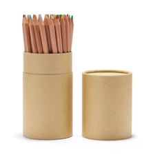 MUJI 60 Color Pencils with Paper Tube Case 6.92" long