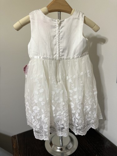 Vestido POPATU Talla 18m Bebé Niña Blanco Encaje Sin Mangas - Imagen 2 de 4