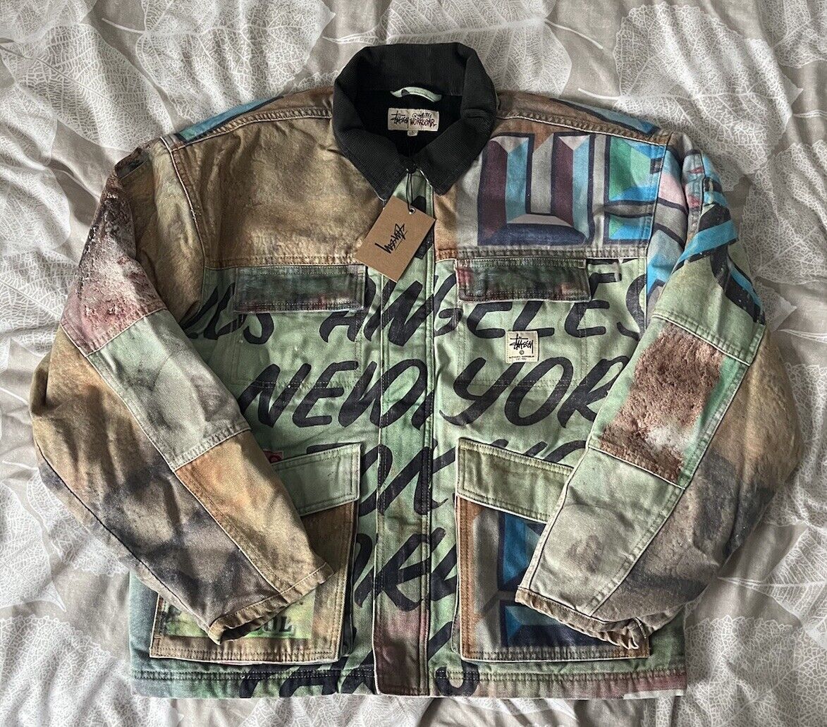 Stussy Alfonso Canvas Shop Jacket Size Large Authentic Brand Stussy Alfonso Canvas Shop Jacket Size Large Authentic Brand