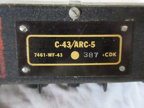 C-43/ARC-5 COMMAND RADIO RECEIVER TRIPLE RX CONTROL BOX 2 HF 1 VHF RARE A7 - Zdjęcie 4 z 6