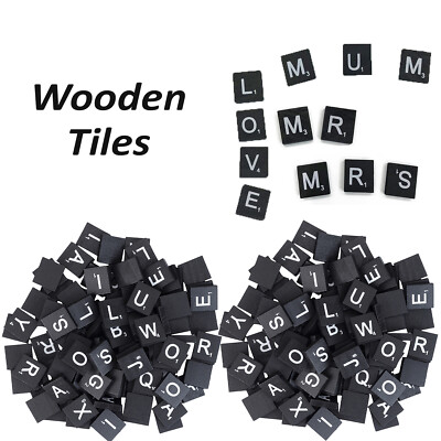 Einzelne Spielsteine Buchstaben Zahlen Holz Scrabble zum Basteln Alphabet Spiel Holz