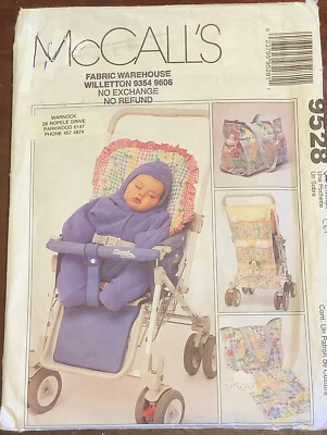 MCCALL'S Infants Nappy Bag Cushion Toy Organiser Hat Bunting