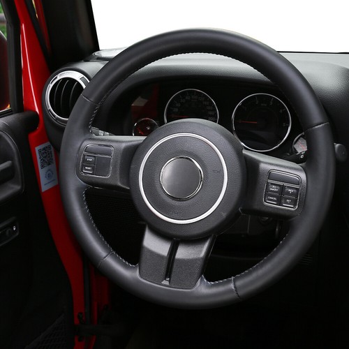 Steering Wheel Bigger Ring Trim For Jeep Wrangler Compass Patriot 2011+ Silver - Picture 5 of 8