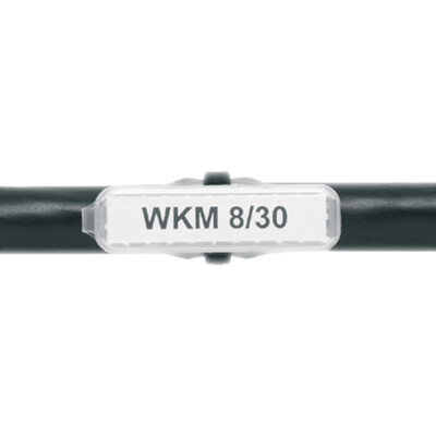 Kabelmarkierer WKM 8/30, transparent, Polypropylen, 30x8mm, 50/VE