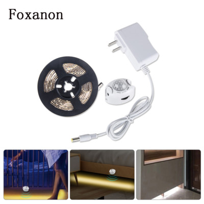1M LED Home Neon Strip Under Bed Light Activated Motion Sensor Plug Warm White