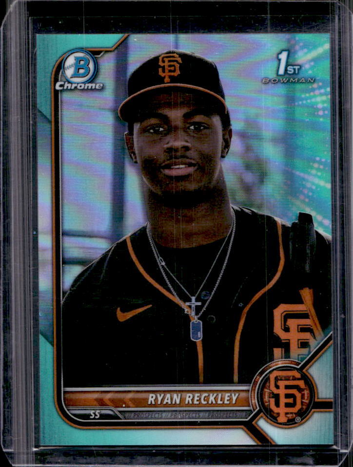 2022 Bowman Chrome Ryan Reckley Prospects Aqua Refractor #/125 #BCP-163