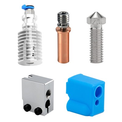 Upgrade High Temperature Hotend Bimetl Heatbreak Plated Copper Nozzle/Heater ...